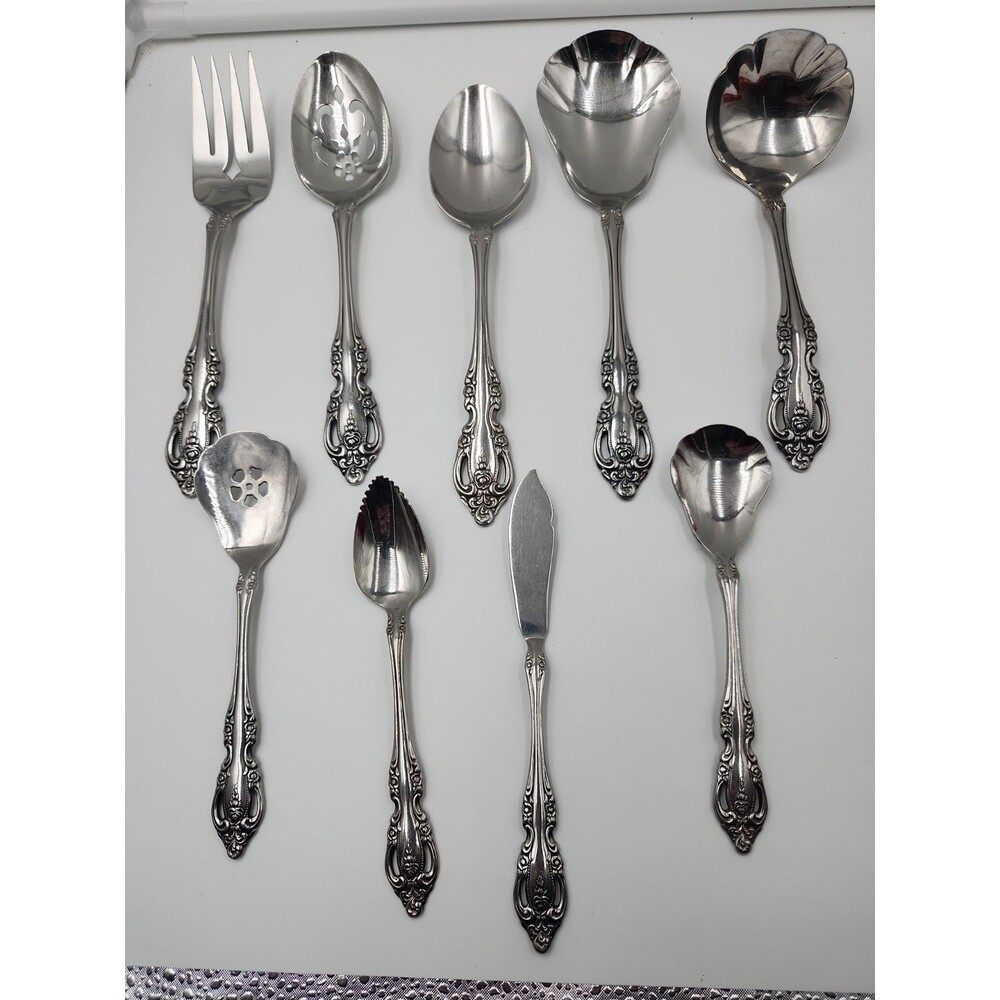 Oneida Community BRAHMS Serving (9pc Set) Tablespoon Fork Casserole Stainless